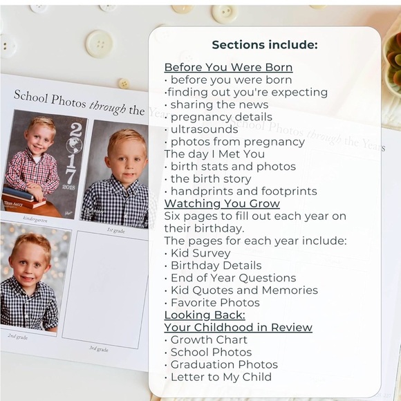 Childhood Memory Book - Cream - Picture 5 of 5